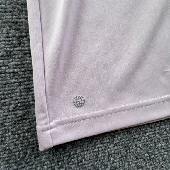 Adidas Pink Print Short Sleeve Polo Shirt Large Pullover Golf W/ Logo Stretch - Picture 11 of 15